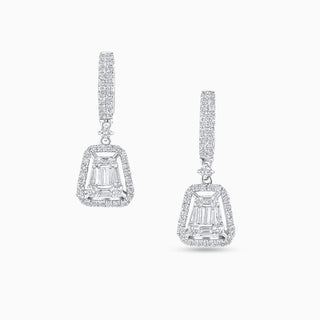 Deco Vicenza Earrings, White Gold and Diamonds