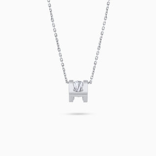 Compositions Signature Round Diamond Solitaire Necklace in 18K White Gold (2ct. tw.)