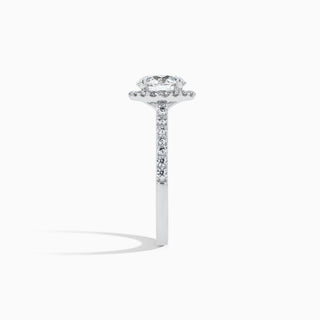 Eternity Halo Diamond 2 ct. Engagement Ring in 18K White Gold