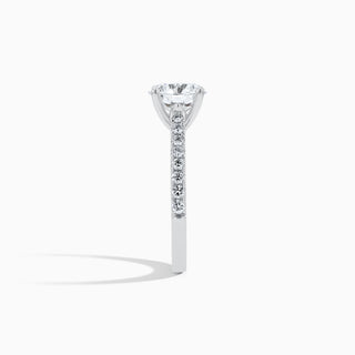 Elysian 2 ct. Lab Grown Diamond French Pavé Engagement Ring in 18K White Gold