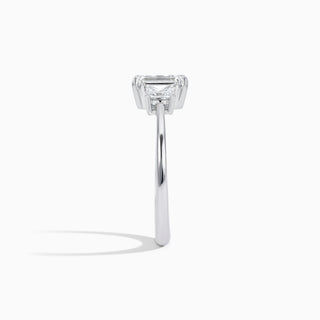 Sophia Three-Stone Emerald-Cut 1 ct. Lab Grown Diamond Engagement Ring in 18K White Gold size 6.5