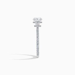 Double Hidden Halo 1 ct. Lab Diamond Ring in 18K White Gold size 6.5