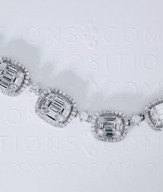 Diamond jewelry from the Compositions Deco collection