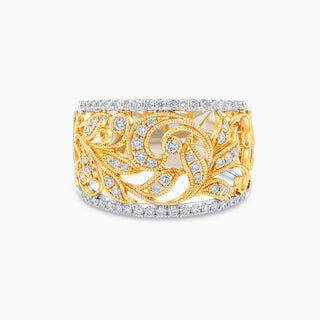 Flora Florence Ring, Yellow Gold and Diamonds