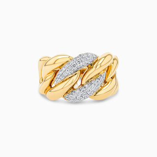 Seamless Knot Ring, Yellow Gold and Diamonds