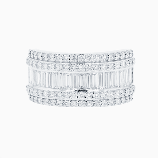 The Deco Classic ring with white gold and diamonds
