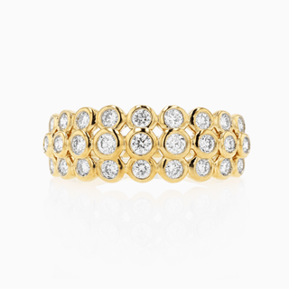 Cosmic Bubbles Ring, Yellow Gold and Diamonds