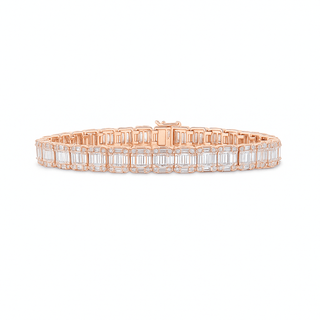 Deco Visage Bracelet, 18K Rose Gold and Diamonds