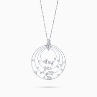 Cosmic System Necklace, White Gold and Diamonds