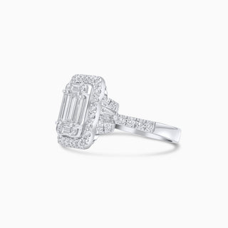 Deco Mosaic Ring, White Gold and Diamonds