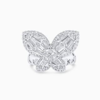 Flora Butterfly Ring, Gold and Diamonds