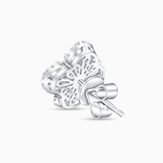 Flora Clover Studs, White Gold and Diamonds