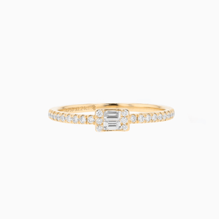 Deco XS-1 Ring, 18K Yellow Gold and Diamonds (0.24ct. tw.)