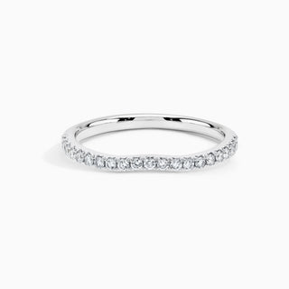 Aurora Pavé Diamond Wedding Band in 18K White Gold (0.25 ct. tw.)