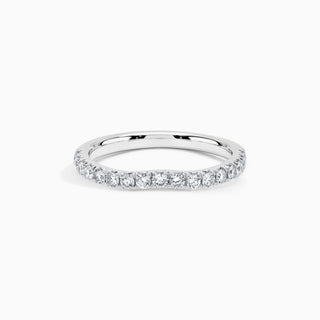 Elysian Lab Diamond French Pavé Wedding Band in 18K White Gold (0.42ct. tw)