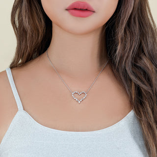 Seamless Love Necklace, White Gold and Diamonds