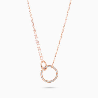 Seamless Links Necklace, Rose Gold and Diamonds