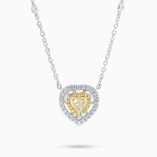 Starlight Love Solo Necklace, Yellow, White Gold and Diamonds
