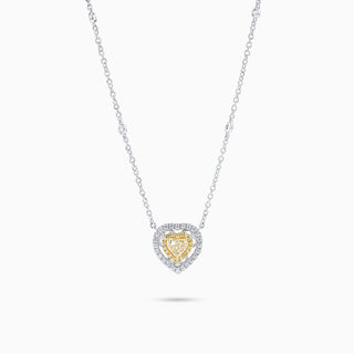 Starlight Love Solo Necklace, Yellow, White Gold and Diamonds