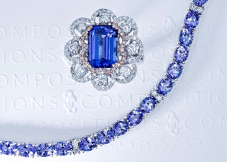 Sapphire and diamond jewelry from the Compositions Gemma collection