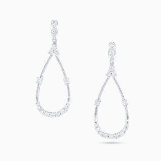 Seamless Space Earrings, White Gold and Diamonds