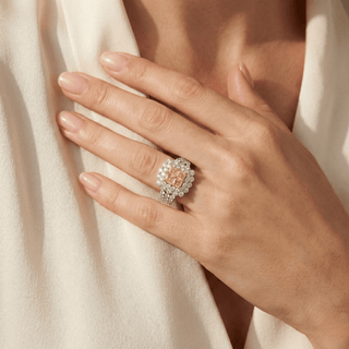 Starlight Jazz Ring, 18K White Gold with White and Yellow Diamonds