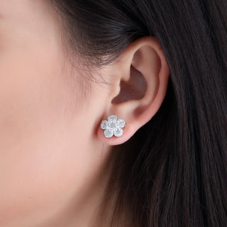 Flora le Fleur Studs, White Gold & Diamonds