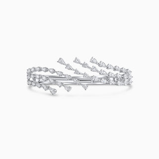 Cosmic Quantum Bangle, White Gold and Diamonds