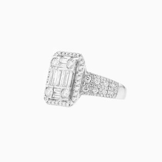 Deco D1 Ring, White Gold and Diamonds