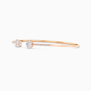 Deco Flex III Bangle, White Gold and Diamonds