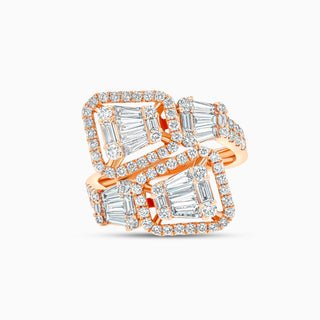 Deco Vicenza Ring, White Gold and Diamonds