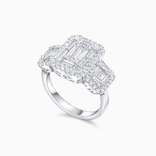 Deco Vira Ring, White Gold and Diamonds