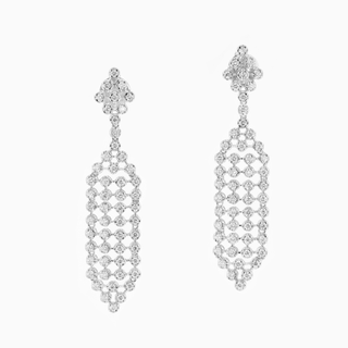 Cosmic Starlink Earrings, 18K White Gold and Diamonds