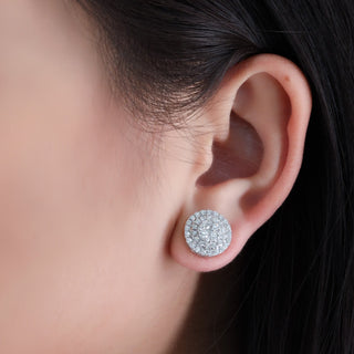 Cosmic Solstice Studs, White Gold and Diamonds