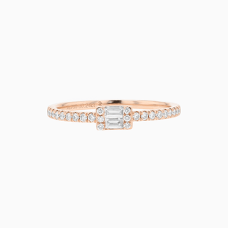 Deco XS-1 Ring, Rose Gold and Diamonds