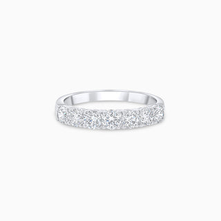 Seamless Linea 7 Ring, White Gold and Diamonds
