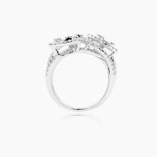 Deco Free Ring, White Gold and Diamonds