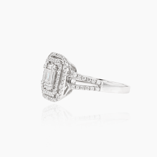 Deco Omega Ring, White Gold and Diamonds