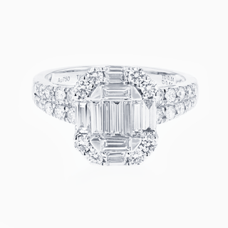 Deco Precision Ring, White Gold and Diamonds