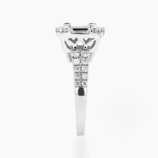 Deco Precision Ring, White Gold and Diamonds