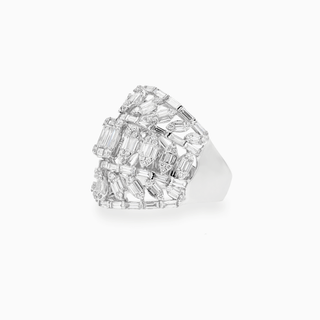 Deco Substance Ring, White Gold and Diamonds