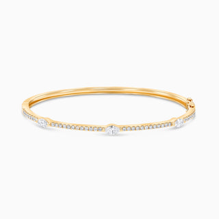 Seamless Essence Bangle, Gold and Diamonds