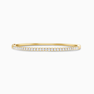 Seamless Linea Bangle, White Gold and Diamonds