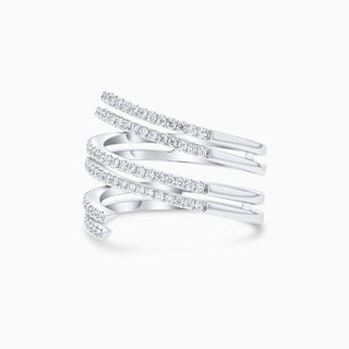 Cosmic Spiralle Ring, White Gold and Diamonds