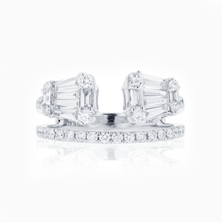 Deco Frame Ring, White Gold and Diamonds