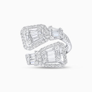 Deco Vicenza Ring, White Gold and Diamonds