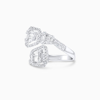 Deco Vicenza Ring, White Gold and Diamonds