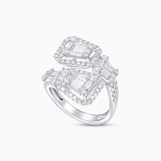 Deco Vicenza Ring, White Gold and Diamonds