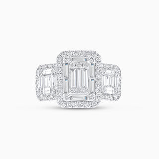 Deco Vira Ring, White Gold and Diamonds