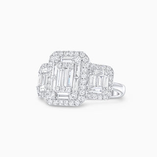 Deco Vira Ring, White Gold and Diamonds